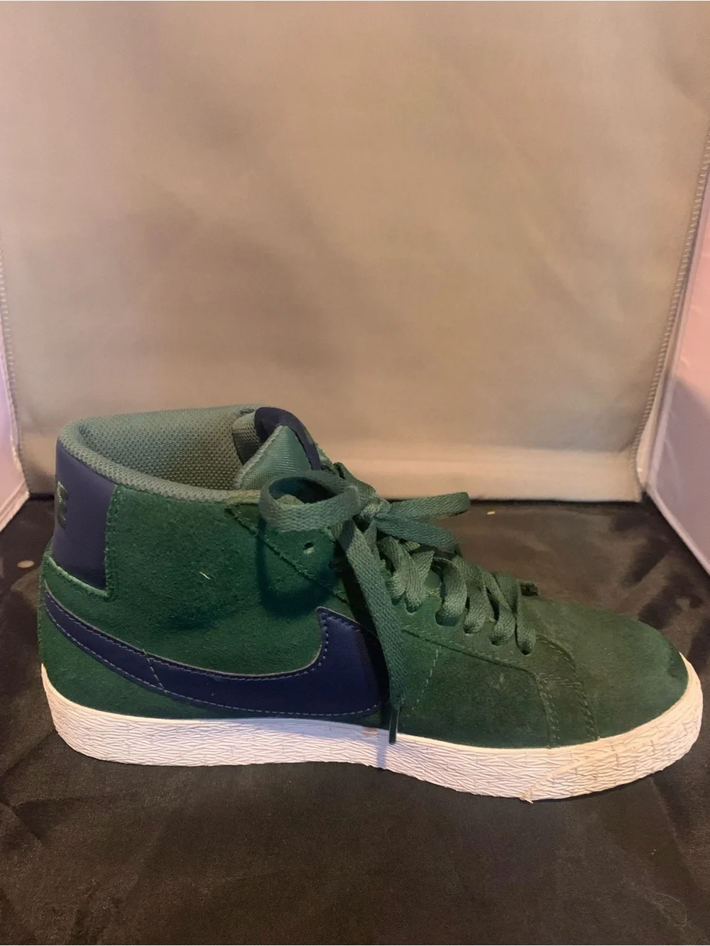 Nike Youth’s SV Zoom Blazer Mid-high Sneakers in Noble Green/Midnight Navy
